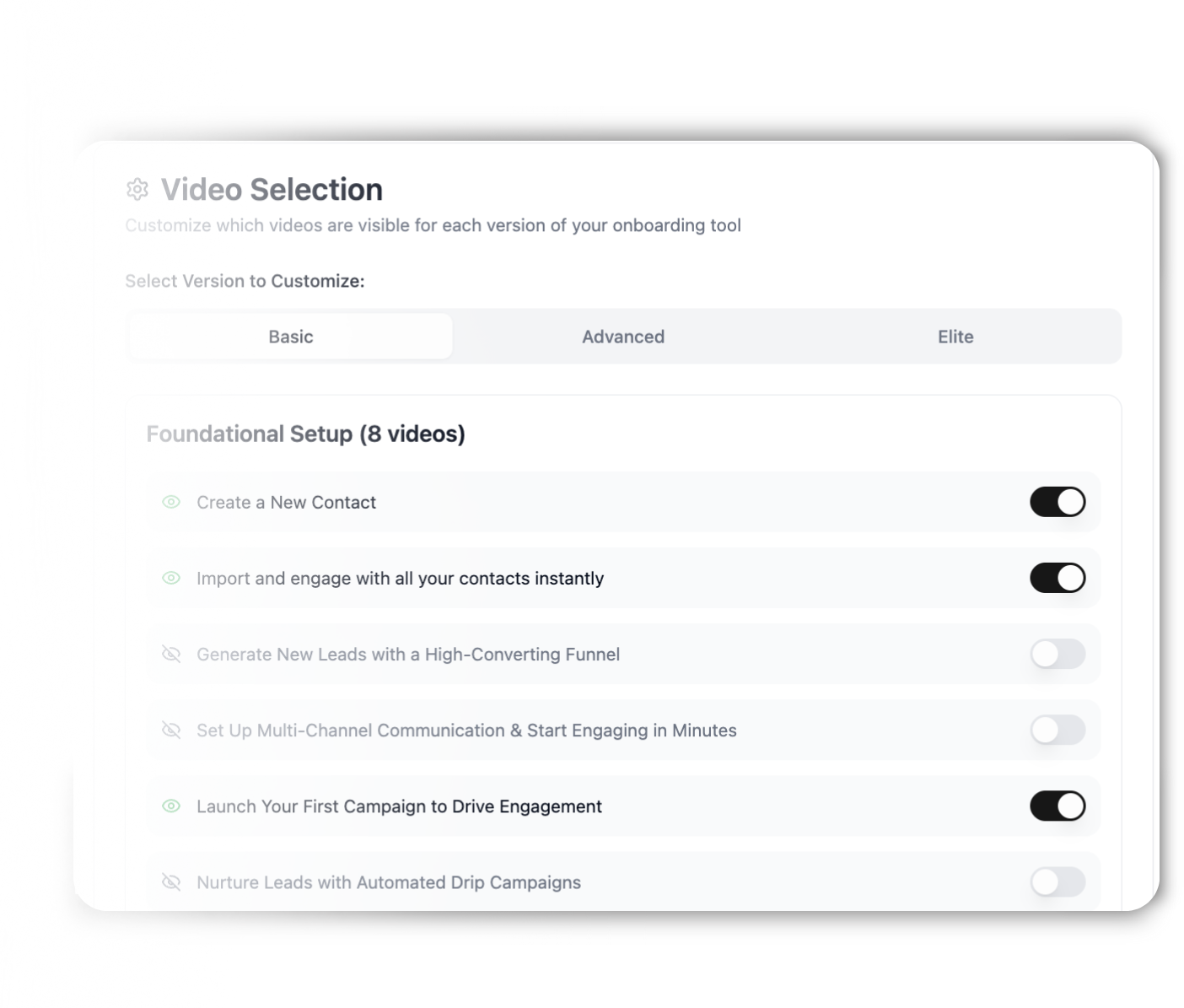 Toggle On/Off Videos To Tailor Client Education
